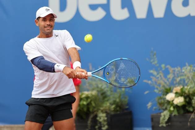 Tennis Men ATP, Tennis Men Tour 500 European Open Hamburg, Hamburg Open ATP 500 2024 , 16 07 2024, Nick Hardt DOM hits a backhand Copyright: FernandoxSoares