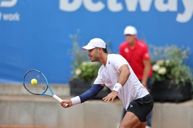Tennis Men ATP, Tennis Men Tour 500 European Open Hamburg, Hamburg Open ATP 500 2024 , 16 07 2024, Nick Hardt DOM hits a forehand Copyright: FernandoxSoares