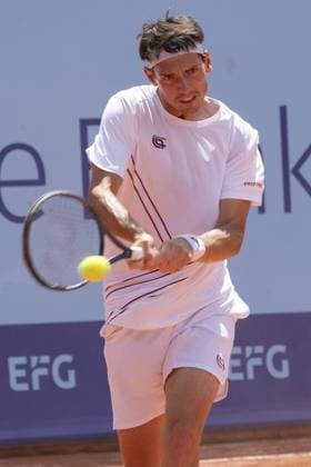 Gstaad Switzerland, 07 16 2024: Marc-Andrea Huesler (SUI) in action during EFG Swiss Open. during EFG Gstaad Swiss Open ATP, Tennis Herren 250, International Tennis match in Gstaad, Switzerland, July 16 2024  Copyright: xPatrickxDancel IPAxSportx xipa-ax xx IPA_48036188 IPA_Agency_IPA48036188