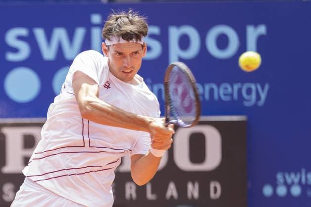 Gstaad Switzerland, 07 16 2024: Marc-Andrea Huesler (SUI) in action during EFG Swiss Open. during EFG Gstaad Swiss Open ATP, Tennis Herren 250, International Tennis match in Gstaad, Switzerland, July 16 2024  Copyright: xPatrickxDancel IPAxSportx xipa-ax xx IPA_48036200 IPA_Agency_IPA48036200