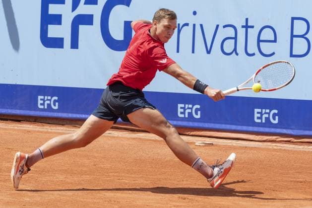 Gstaad Switzerland, 07 16 2024: Hamad Medjedovic (SRB) in action during EFG Swiss Open. during EFG Gstaad Swiss Open ATP, Tennis Herren 250, International Tennis match in Gstaad, Switzerland, July 16 2024  Copyright: xPatrickxDancel IPAxSportx xipa-ax xx IPA_48036205 IPA_Agency_IPA48036205