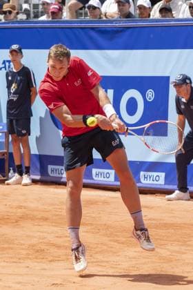 Gstaad Switzerland, 07 16 2024: Hamad Medjedovic (SRB) in action during EFG Swiss Open. during EFG Gstaad Swiss Open ATP, Tennis Herren 250, International Tennis match in Gstaad, Switzerland, July 16 2024  Copyright: xPatrickxDancel IPAxSportx xipa-ax xx IPA_48036220 IPA_Agency_IPA48036220