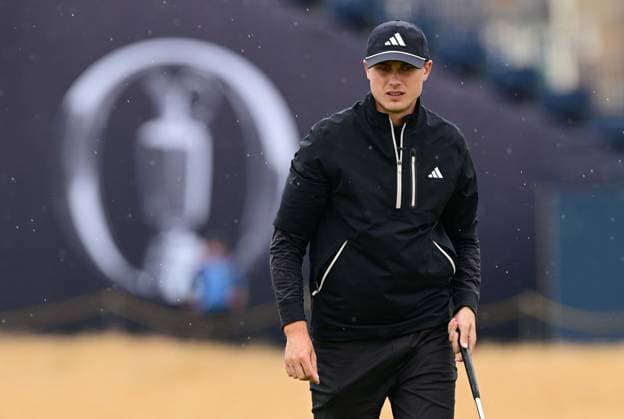Ludvig Aberg on the 1st Hole The British Open Championship, Practice, Golf, Royal Troon, Troon, UK - 16 July 2024  Copyright: xGreigxCowie Shutterstockx 14587991al