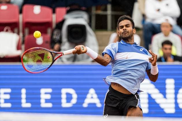 240716 Sumit Nagar of India during day 2 of the Nordea Open on July 16, 2024 in Bastad Photo Niclas Jönsson BILDBYRAN COP 273 NO0284 tennis atp 250 nordea open day 2 bbeng  Copyright: NICLASxJÖNSSON BB240716NO021
