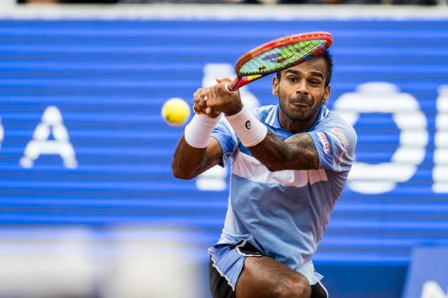 240716 Sumit Nagar of India during day 2 of the Nordea Open on July 16, 2024 in Bastad Photo Niclas Jönsson BILDBYRAN COP 273 NO0284 tennis atp 250 nordea open day 2 bbeng  Copyright: NICLASxJÖNSSON BB240716NO035