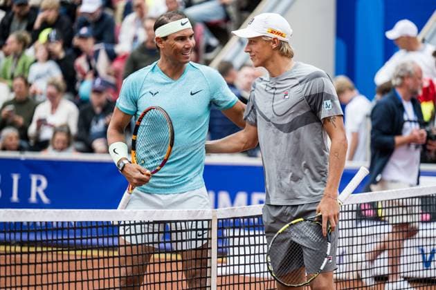 240716 Rafael Nadal of Spain and Leo Borg of Sweden ahead of the match during day 2 of the Nordea Open on July 16, 2024 in Bastad Photo Niclas Jönsson BILDBYRAN COP 273 NO0284 tennis atp 250 nordea open day 2 bbeng  Copyright: NICLASxJÖNSSON BB240716NO059