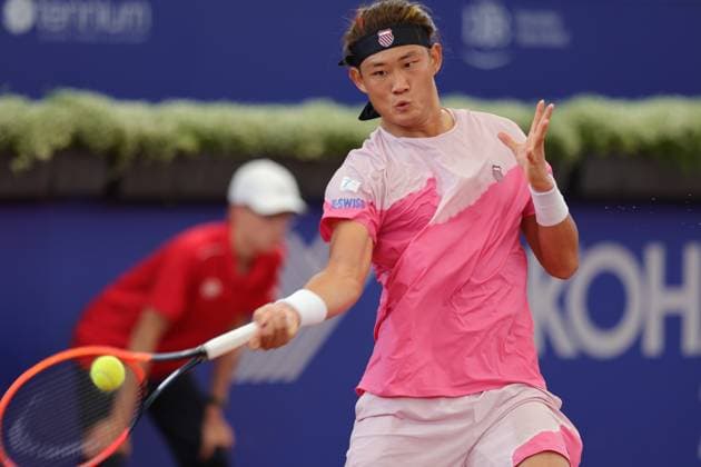 Tennis Men ATP, Tennis Men Tour 500 European Open Hamburg, Hamburg Open ATP 500 2024 , 16 07 2024, Zhizhen Zhang CHN hits a forehand Copyright: FernandoxSoares