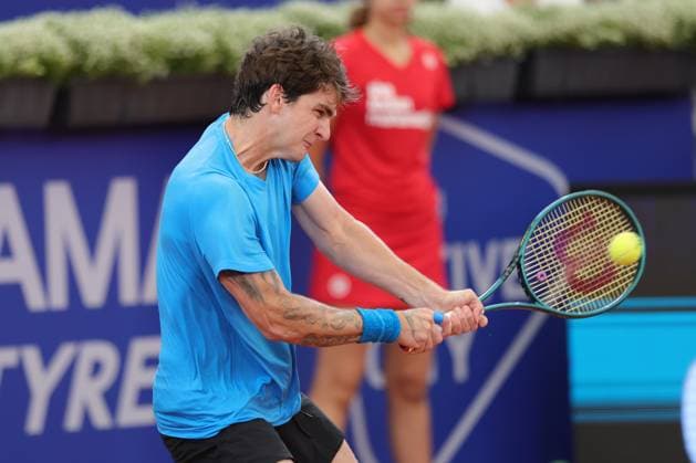 Tennis Men ATP, Tennis Men Tour 500 European Open Hamburg, Hamburg Open ATP 500 2024 , 16 07 2024, Thiago Seyboth Wild BRA hits a backhand Copyright: FernandoxSoares