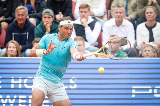 BASTAD, SWEDEN 20240716 Rafael Nadal, Spain, meets Leo Borg, Sweden, during the first round of the mens singles at the Nordea Open in Bastad on Tuesday BASTAD SWEDEN x9200x  Copyright: xAdamxIhse TTx NORDEA OPEN BASTAD