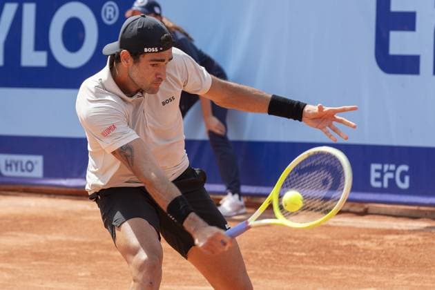 Gstaad Switzerland, 07 16 2024: Matteo Berrettini (ITA) in action during EFG Swiss Open. during EFG Gstaad Swiss Open ATP, Tennis Herren 250, International Tennis match in Gstaad, Switzerland, July 16 2024  Copyright: xPatrickxDancel IPAxSportx xipa-ax xx IPA_48039148 IPA_Agency_IPA48039148