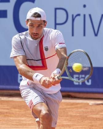 Gstaad Switzerland, 07 16 2024: Pedro Cachin (ARG) in action during EFG Swiss Open. during EFG Gstaad Swiss Open ATP, Tennis Herren 250, International Tennis match in Gstaad, Switzerland, July 16 2024  Copyright: xPatrickxDancel IPAxSportx xipa-ax xx IPA_48039171 IPA_Agency_IPA48039171