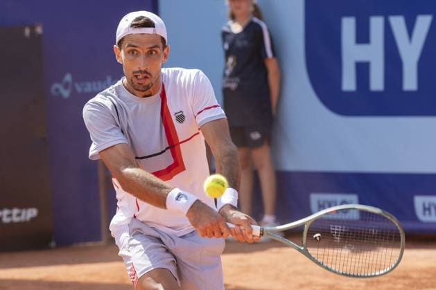 Gstaad Switzerland, 07 16 2024: Pedro Cachin (ARG) in action during EFG Swiss Open. during EFG Gstaad Swiss Open ATP, Tennis Herren 250, International Tennis match in Gstaad, Switzerland, July 16 2024  Copyright: xPatrickxDancel IPAxSportx xipa-ax xx IPA_48039203 IPA_Agency_IPA48039203