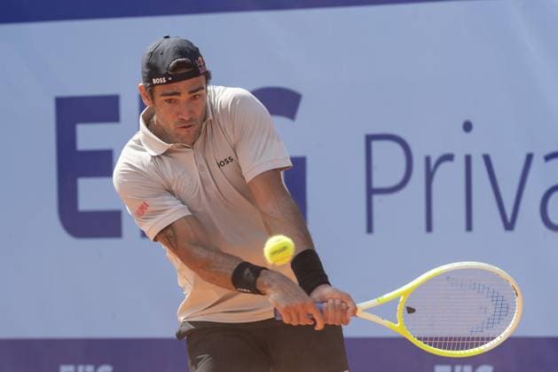 Gstaad Switzerland, 07 16 2024: Matteo Berrettini (ITA) in action during EFG Swiss Open. during EFG Gstaad Swiss Open ATP, Tennis Herren 250, International Tennis match in Gstaad, Switzerland, July 16 2024  Copyright: xPatrickxDancel IPAxSportx xipa-ax xx IPA_48039205 IPA_Agency_IPA48039205