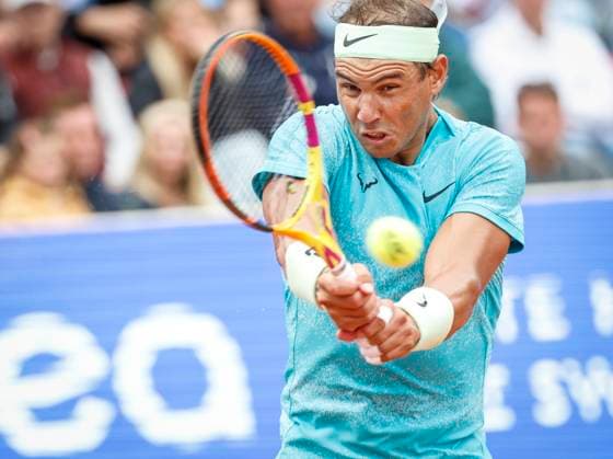 BASTAD, SWEDEN 20240716 Rafael Nadal of Spain, in action during his men s singles match against Leo Borg of Sweden during the Nordea Open Tennis tournament in Bastad, Sweden, July 16, 2024 BASTAD SWEDEN x9200x  Copyright: xAdamxIhse TTx SWEDEN TENNIS BASTAD OPEN