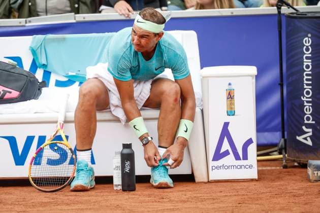 BASTAD, SWEDEN 20240716 Rafael Nadal, Spain, meets Leo Borg, Sweden, during the first round of the mens singles at the Nordea Open in Bastad on Tuesday BASTAD SWEDEN x9200x  Copyright: xAdamxIhse TTx NORDEA OPEN BASTAD