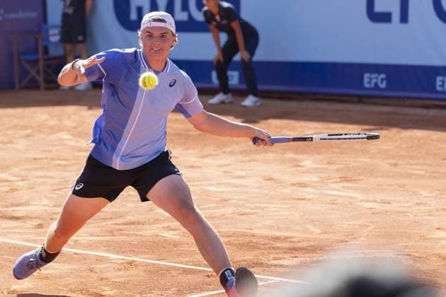 Gstaad Switzerland, 07 16 2024: Dominic Stricker (SUI) in action during EFG Swiss Open. during EFG Gstaad Swiss Open ATP, Tennis Herren 250, International Tennis match in Gstaad, Switzerland, July 16 2024  Copyright: xPatrickxDancel IPAxSportx xipa-ax xx IPA_48040728 IPA_Agency_IPA48040728