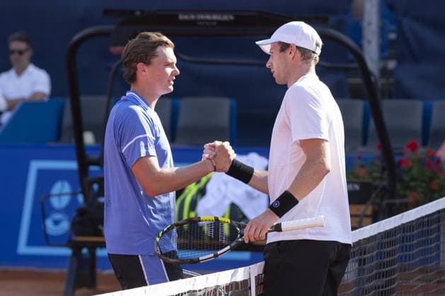 Gstaad Switzerland, 07 16 2024: Dominic Stricker (SUI) loses against Botic Van de Zandschulp (NED) during EFG Swiss Open. during EFG Gstaad Swiss Open ATP, Tennis Herren 250, International Tennis match in Gstaad, Switzerland, July 16 2024  Copyright: xPatrickxDancel IPAxSportx xipa-ax xx IPA_48040740 IPA_Agency_IPA48040740
