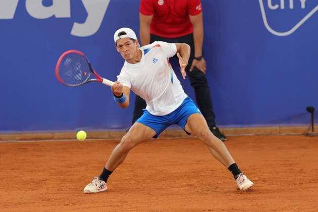 Tennis Men ATP, Tennis Men Tour 500 European Open Hamburg, Hamburg Open ATP 500 2024 , 16 07 2024, Sebastian Baez ARG hits a forehand Copyright: FernandoxSoares