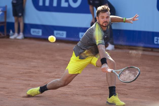 Sport Bilder des Tages Gstaad Switzerland, 07 16 2024: Stan Wawrinka (SUI) in action during EFG Swiss Open. during EFG Gstaad Swiss Open ATP, Tennis Herren 250, International Tennis match in Gstaad, Switzerland, July 16 2024  Copyright: xPatrickxDancel IPAxSportx xipa-ax xx IPA_48043823 IPA_Agency_IPA48043823