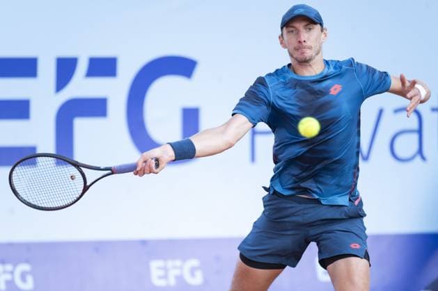 Gstaad Switzerland, 07 16 2024: Lukas Klein (SVK) in action during EFG Swiss Open. during EFG Gstaad Swiss Open ATP, Tennis Herren 250, International Tennis match in Gstaad, Switzerland, July 16 2024  Copyright: xPatrickxDancel IPAxSportx xipa-ax xx IPA_48043831 IPA_Agency_IPA48043831