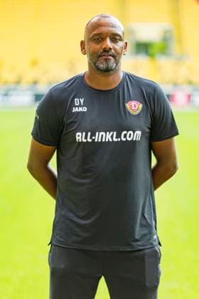 16 07 2024, xomx, Fußball 3 Liga, Dynamo Dresden Fototermin Saison 2024 25, Porträttermin 2024 2025 emspor, Bild David Yelldell Torwarttrainer Portrait, Portraet, DFL DFB REGULATIONS PROHIBIT ANY USE OF PHOTOGRAPHS as IMAGE SEQUENCES and or QUASI VIDEO Dresden