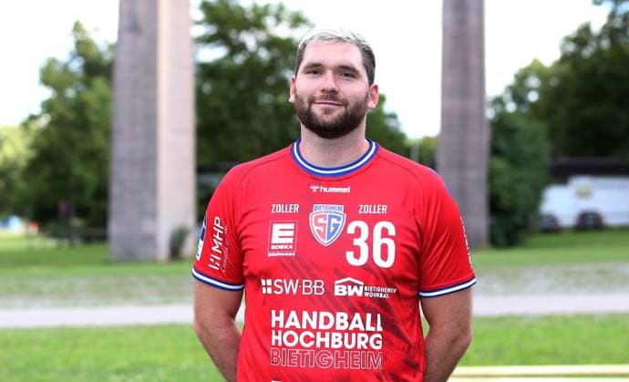 16 07 2024, Germany, Bietigheim, Handball Bundesliga season 2024 2025, SGBBM Bietigheim photo session, 36 Jonathan Fischer