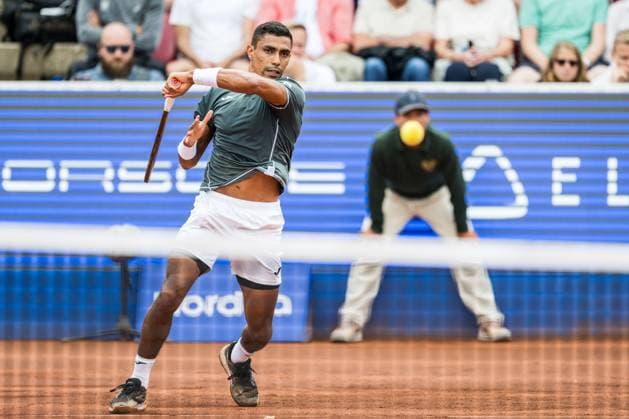 240717 Thiago Monteiro of Brazil and during day 3 of the Nordea Open on July 17, 2024 in Bastad Photo Niclas Jönsson BILDBYRAN COP 273 NO0287 tennis atp 250 nordea open bbeng  Copyright: NICLASxJÖNSSON BB240717NO008