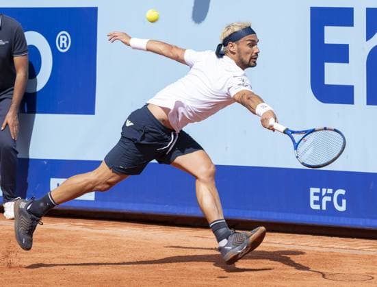 Gstaad Switzerland, 07 17 2024: Fabio Fognini (ITA) in action during EFG Swiss Open. during EFG Swiss Open Gstaad, International Tennis match in Gstaad, Switzerland, July 17 2024  Copyright: xPatrickxDancel IPAxSportx xipa-ax xx IPA_48061365 IPA_Agency_IPA48061365