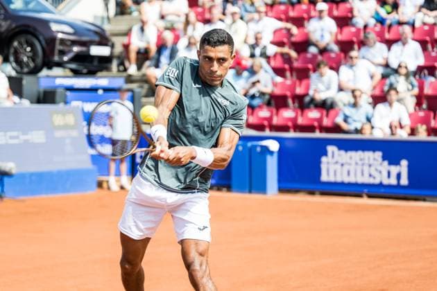 240717 Thiago Monteiro of Brazil and during day 3 of the Nordea Open on July 17, 2024 in Bastad Photo Niclas Jönsson BILDBYRAN COP 273 NO0287 tennis atp 250 nordea open bbeng  Copyright: NICLASxJÖNSSON BB240717NO054