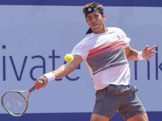 Gstaad: Gstaad Switzerland, 07 17 2024: Tomas Martin Etcheverry (ARG) in action during EFG Swiss Open. during EFG Swiss Open Gstaad, International Tennis match in Gstaad, Switzerland, July 17 2024 International Tennis match - EFG Swiss Open Gstaad  - ZUMAp169 20240717_zsa_p169_112 Copyright: xPatrickxDancel IPAxSportx