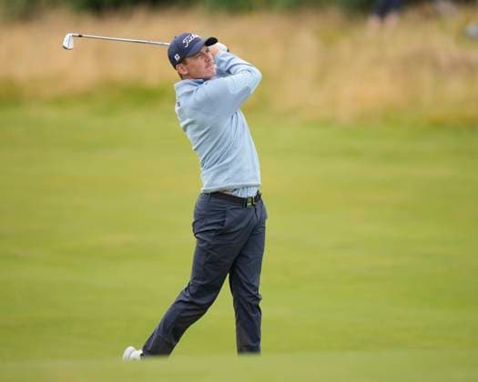 17th July 2024; Royal Troon Golf Club, Troon, South Ayrshire, Scotland; The Open Championship Practice Day 3; Daniel Hillier plays from the 11th fairway  ActionPlus12668992 StevenxFlynn