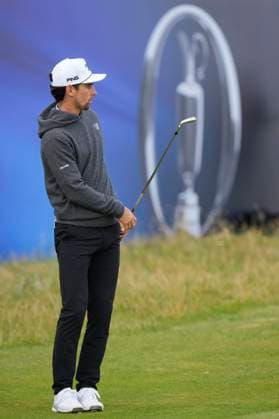 17th July 2024; Royal Troon Golf Club, Troon, South Ayrshire, Scotland; The Open Championship Practice Day 3; Joaquin Niemann chips to the 5th green during day 3 practice  ActionPlus12669003 StevenxFlynn