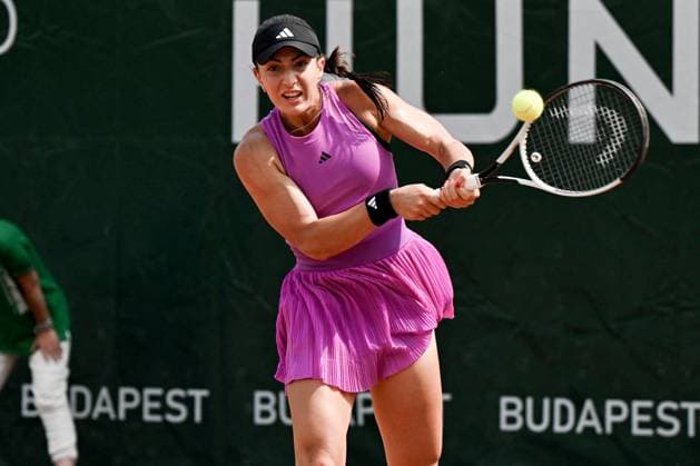 International Tennis match - WTATOUR Day 5 Round of 16 Elina Avanesyan during the single match vs. Rebeka Masarova (SPA) at the WTA250 Hungarian Gran Prix Tennis on 17th July 2024 at Romai Teniszakademia, Budapest, Hungary Budapest Hungary  Copyright: xIPAxSport ABACAx