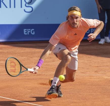 Gstaad: Gstaad Switzerland, 07 17 2024: Stefanos Tsitsipas (GRE) in action during EFG Swiss Open. during EFG Swiss Open Gstaad, International Tennis match in Gstaad, Switzerland, July 17 2024 International Tennis match - EFG Swiss Open Gstaad  - ZUMAp169 20240717_zsa_p169_208 Copyright: xPatrickxDancel IPAxSportx