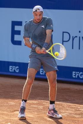 Gstaad Switzerland, 07 17 2024: Jan-Lennard Struff (GER) in action during EFG Swiss Open. during EFG Swiss Open Gstaad, International Tennis match in Gstaad, Switzerland, July 17 2024  Copyright: xPatrickxDancel IPAxSportx xipa-ax xx IPA_48072483 IPA_Agency_IPA48072483