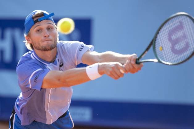 International Tennis match - EFG Swiss Open Gstaad Gstaad Switzerland, 07 17 2024: Leandro Riedi (SUI) in action during EFG Swiss Open. during EFG Swiss Open Gstaad, International Tennis match in Gstaad, Switzerland, July 17 2024 Gstaad Switzerland  Copyright: xIPAxSport ABACAx