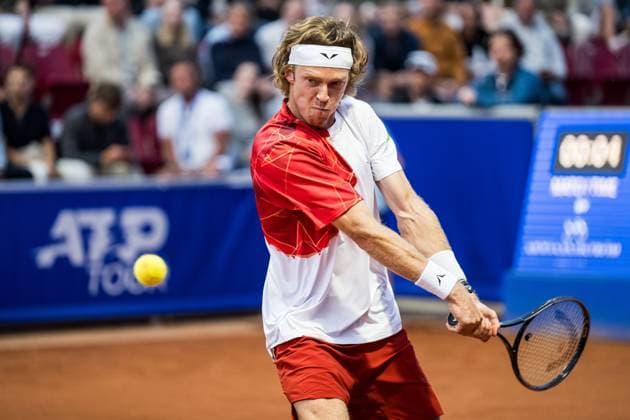 240717 Andrey Rublev of Russia during day 3 of the Nordea Open on July 17, 2024 in Bastad Photo Niclas Jönsson BILDBYRAN COP 273 NO0287 tennis atp 250 nordea open bbeng  Copyright: NICLASxJÖNSSON BB240717NO080