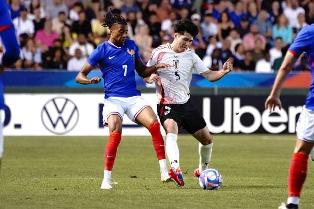 Football, International match, Olympic selection, France - Japan