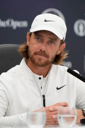 17th July 2024; Royal Troon Golf Club, Troon, South Ayrshire, Scotland; The Open Championship Practice Day 3; Tommy Fleetwood speaks with the media  ActionPlus12669250 StevenxFlynn
