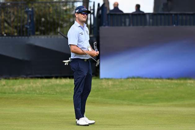 17th July 2024; Royal Troon Golf Club, Troon, South Ayrshire, Scotland; The Open Championship Practice Day 3; Zac Johnson on the 18th green  ActionPlus12669262 StevenxFlynn