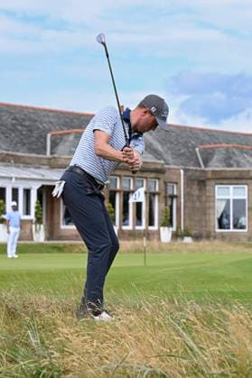 17th July 2024; Royal Troon Golf Club, Troon, South Ayrshire, Scotland; The Open Championship Practice Day 3; Justin Thomas chips to the 18th green  ActionPlus12669265 StevenxFlynn