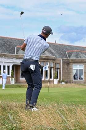 17th July 2024; Royal Troon Golf Club, Troon, South Ayrshire, Scotland; The Open Championship Practice Day 3; Justin Thomas chips to the 18th green  ActionPlus12669266 StevenxFlynn