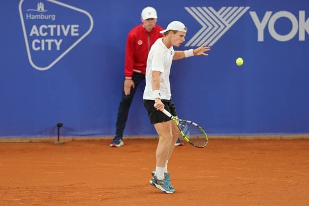 Tennis Men ATP, Tennis Men Tour 500 European Open Hamburg, Hamburg Open ATP 500 2024 , 17 07 2024 Jesper de Jong NED plays a backhand Copyright: FernandoxSoares
