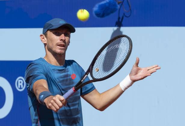 Gstaad Switzerland, 07 18 2024: Lukas Klein (SVK) in action during EFG Swiss Open. during EFG Swiss Open Gstaad, International Tennis match in Gstaad, Switzerland, July 18 2024  Copyright: xPatrickxDancel IPAxSportx xipa-ax xx IPA_48085161 IPA_Agency_IPA48085161