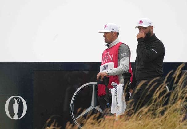 John Rahm on the 5th tee. The British Open Championship, Day One, Golf, Royal Troon, Troon, UK - 18 July 2024  Copyright: xStuartxWallace Shutterstockx 14588001z