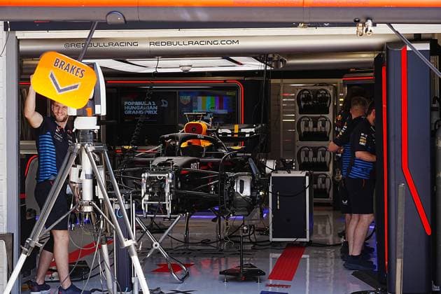 FORMULA 1 HUNGARIAN GRAND PRIX 2024 18 07 2024, Hungaroring, Budapest, FORMULA 1 HUNGARIAN GRAND PRIX 2024 , pictured The car of Max Verstappen NLD , Oracle Red Bull Racing is being prepared for the race nordphotoxGmbHx xBratic nph00250