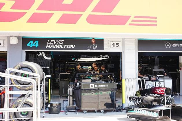 FORMULA 1 HUNGARIAN GRAND PRIX 2024 18 07 2024, Hungaroring, Budapest, FORMULA 1 HUNGARIAN GRAND PRIX 2024 , pictured The car of Lewis Hamilton GBR , Mercedes AMG Petronas Formula One Team is being prepared for the race nordphotoxGmbHx xBratic nph00250