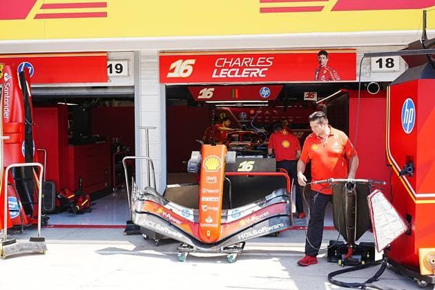 FORMULA 1 HUNGARIAN GRAND PRIX 2024 18 07 2024, Hungaroring, Budapest, FORMULA 1 HUNGARIAN GRAND PRIX 2024 , in the picture front wing of Ferrari nordphotoxGmbHx xBratic nph00250