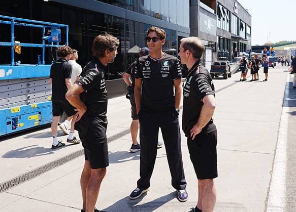 FORMULA 1 HUNGARIAN GRAND PRIX 2024 18 07 2024, Hungaroring, Budapest, FORMULA 1 HUNGARIAN GRAND PRIX 2024 , in the picture George Russell GBR , Mercedes AMG Petronas Formula One Team nordphotoxGmbHx xBratic nph00250