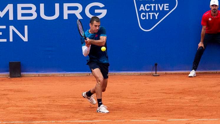 18 07 2024, ATP 500, Tennis, Men, Hamburg Open, Hamburg, Round of 16, Arthur Fils France Laslo Djere Serbia Laslo Djere Serbia Hamburg Tennis Stadium Am Rothenbaum Hamburg Germany